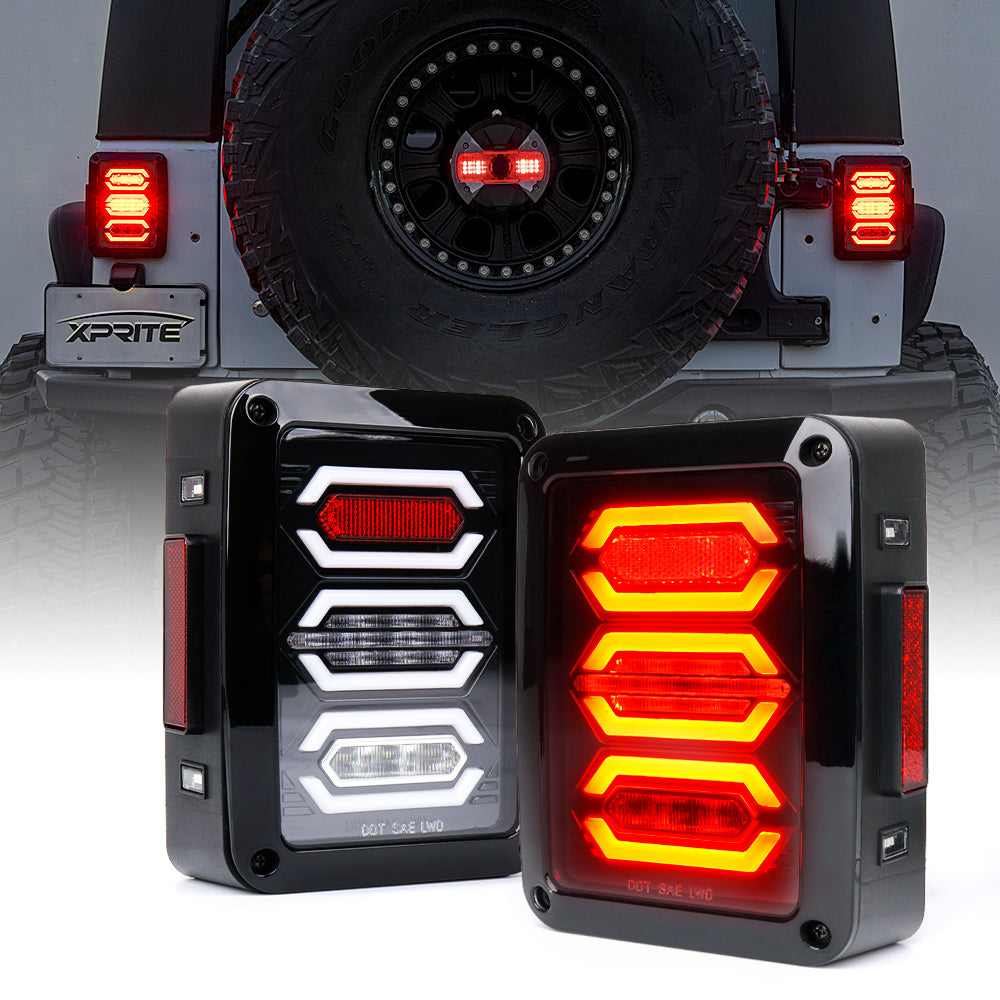 Jeep LED Tail Lights Diamond Series Titan Off Road
